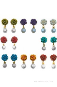 Nisa Pearls Ceramic Earring Set